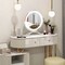 Costway 16" Round Makeup Vanity Mirror 3 Color Dimmable Lights Memory Function Black/Gold/White